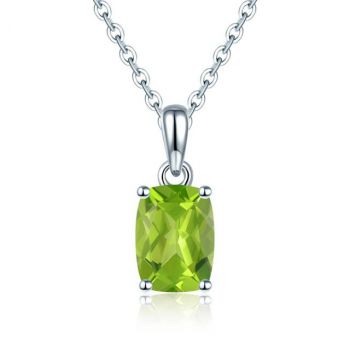 Pingente em prata 925 com peridoto natural