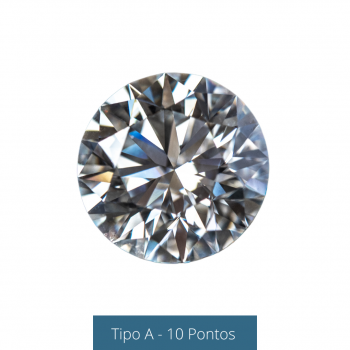 Pacote Diamante Natural com 10 unids de 10 pts (0,10 cts total ) cada - tipo A (Cor H - vs1 ou Superior)