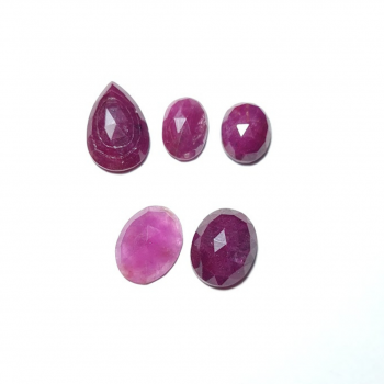 Safiras Rosa 23,5 Cts  - 5 Unidades -  Tamanhos Variados 