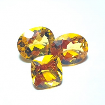 Citrinos Naturais 12,9 Cts - Formatos Variados - 3 Unidades