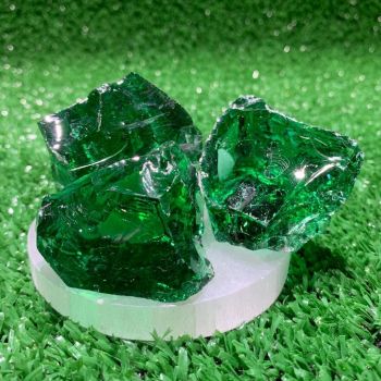 Pedra bruta de Obsidiana Natural Verde peso de 15 a 50cts