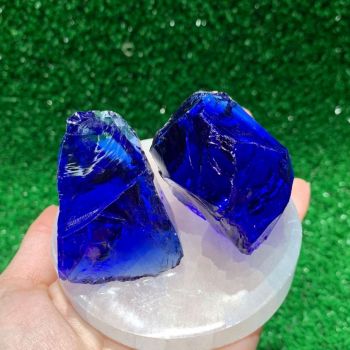 Pedra bruta de Obsidiana Natural Azul peso de 15 a 50cts