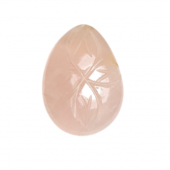 Pedra Quartzo Rosa 27,5 Cts - Formato Gota - 19x26x7mm