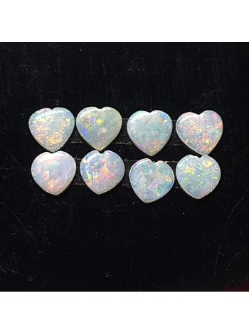 Opalas sólida calibrada forma coração 1,26 cts