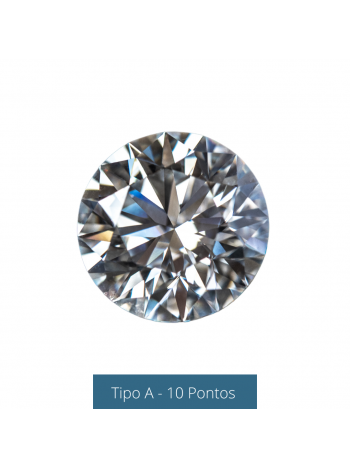 Pacote Diamante Natural com 10 unids de 10 pts (0,10 cts total ) cada - tipo A (Cor H - vs1 ou Superior)