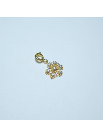Pingente Banhando Ouro com Zircônias
