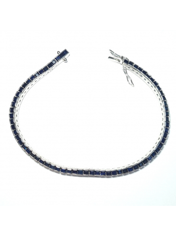 Collection Original - Pulseira de Prata Com Safiras