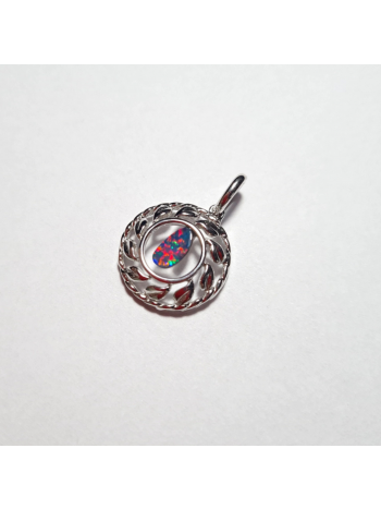 Pingente Prata com Opala Doublet