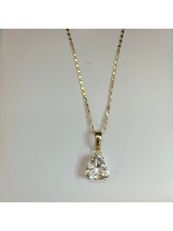 Pingente petalita (litío) em ouro 18k