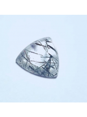 Quartzo Turmalinado 7,70 Cts - Formato Triangular - 13x14x6mm