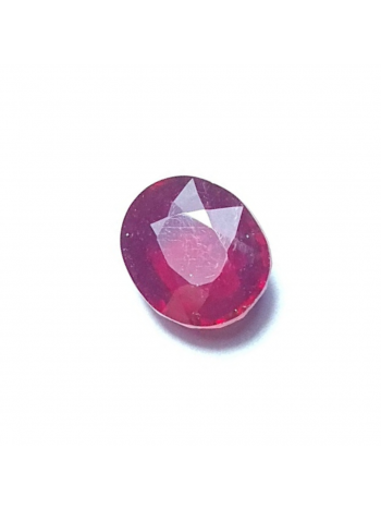 Rubi Natural 10,9 Cts - Formato Oval Facetado - 13x10mm
