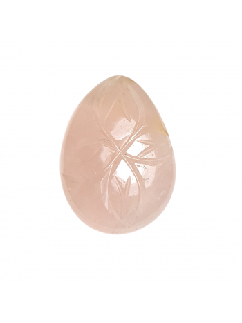 Pedra Quartzo Rosa 27,5 Cts - Formato Gota - 19x26x7mm