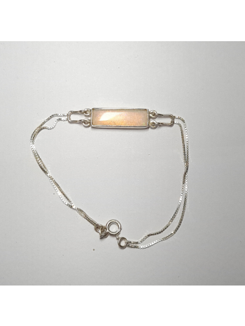 Pulseira Prata 950 com Opala Retangular 19.55 cts